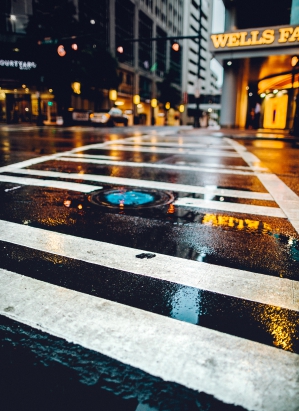 pedestrian crossing New York, canvas printing, canvas art